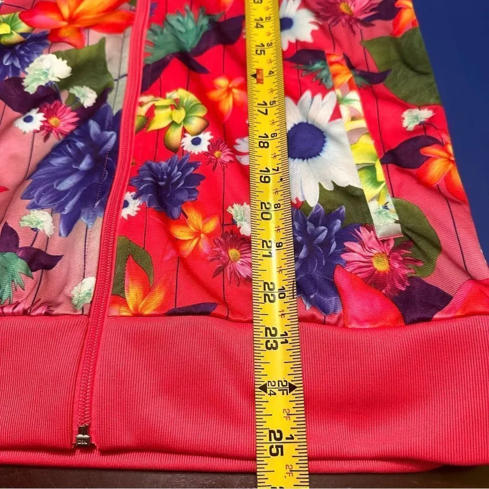 adidas floral Athletic Jacket Full zip L - Picture 6 of 9